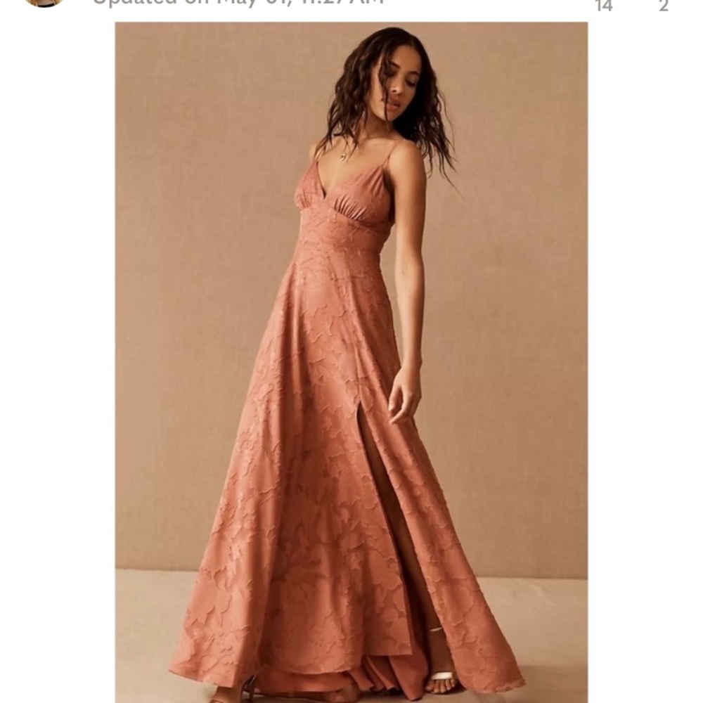 Bhldn pink floral dress